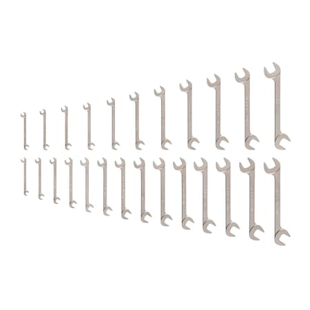 Tekton Angle Head Open End Wrench Set, 25-Piece (1/4-3/4 in., 6-19 mm) WAE93001